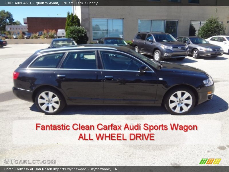 Brilliant Black / Ebony 2007 Audi A6 3.2 quattro Avant