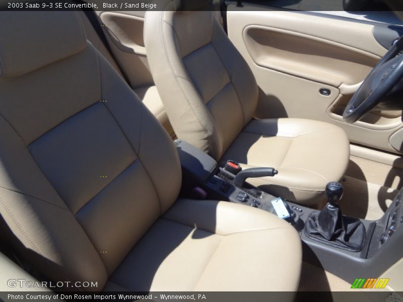 Black / Sand Beige 2003 Saab 9-3 SE Convertible