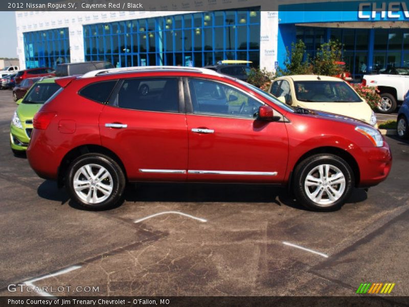 Cayenne Red / Black 2012 Nissan Rogue SV