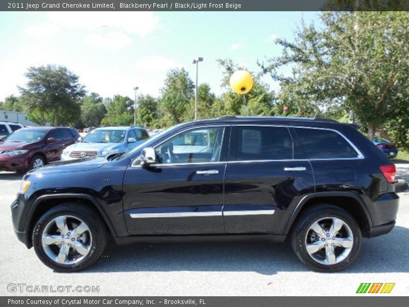 Blackberry Pearl / Black/Light Frost Beige 2011 Jeep Grand Cherokee Limited
