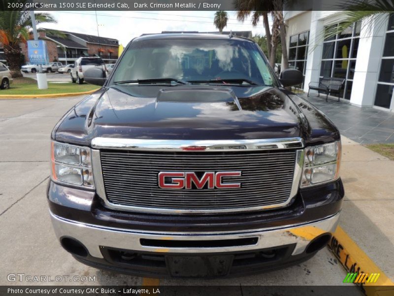 Dark Crimson Metallic / Ebony 2009 GMC Sierra 1500 SLE Extended Cab