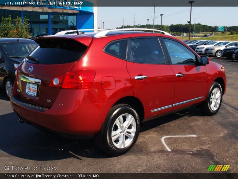 Cayenne Red / Black 2012 Nissan Rogue SV