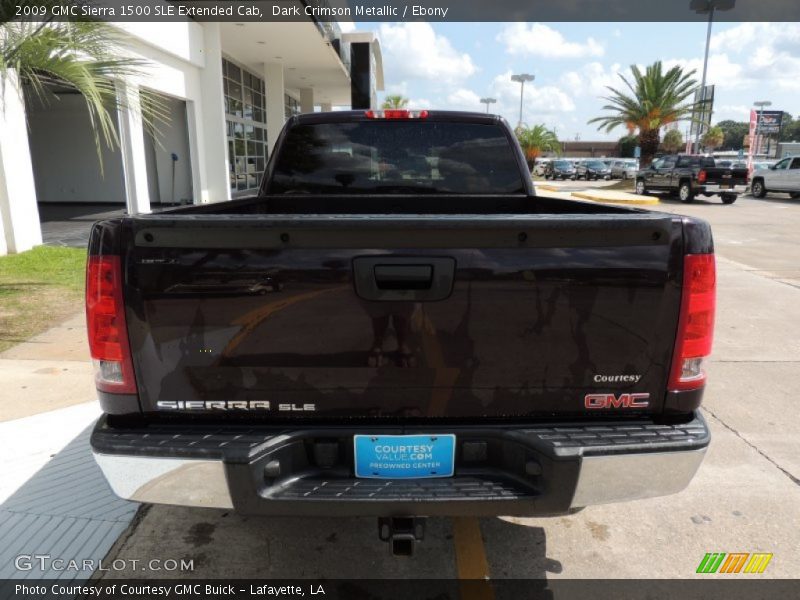 Dark Crimson Metallic / Ebony 2009 GMC Sierra 1500 SLE Extended Cab