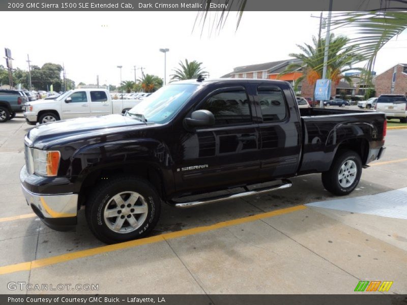 Dark Crimson Metallic / Ebony 2009 GMC Sierra 1500 SLE Extended Cab