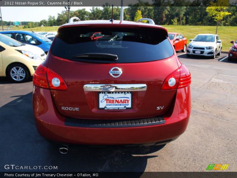 Cayenne Red / Black 2012 Nissan Rogue SV