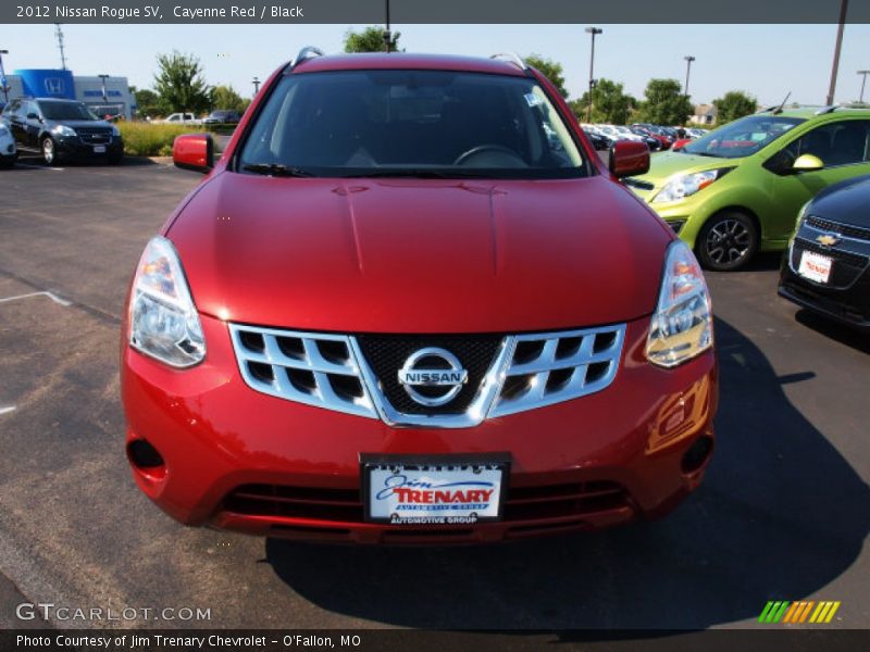 Cayenne Red / Black 2012 Nissan Rogue SV