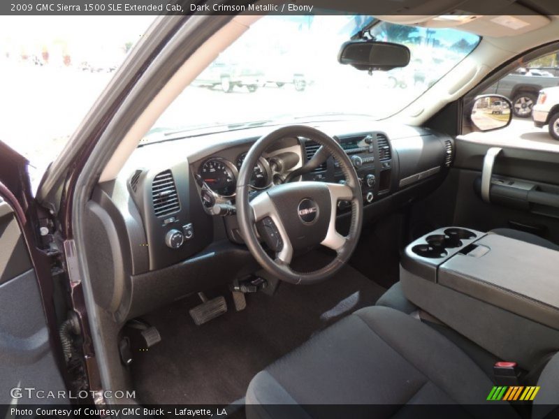 Dark Crimson Metallic / Ebony 2009 GMC Sierra 1500 SLE Extended Cab