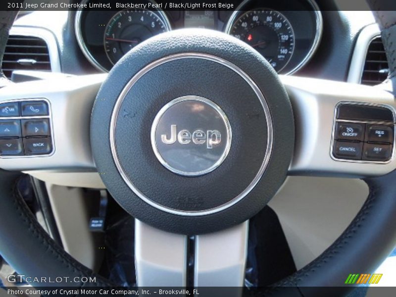 Blackberry Pearl / Black/Light Frost Beige 2011 Jeep Grand Cherokee Limited