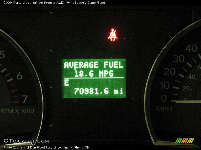 White Suede / Camel/Sand 2009 Mercury Mountaineer Premier AWD