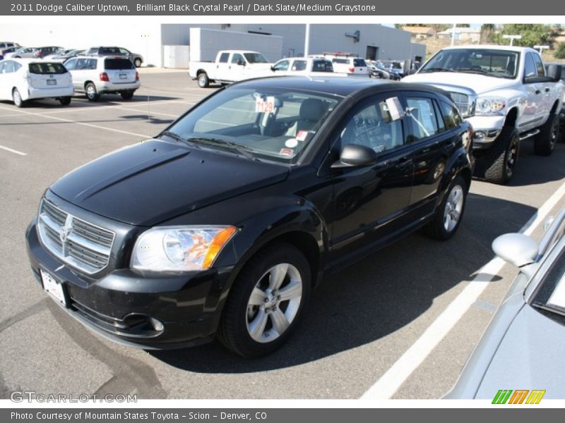 Brilliant Black Crystal Pearl / Dark Slate/Medium Graystone 2011 Dodge Caliber Uptown