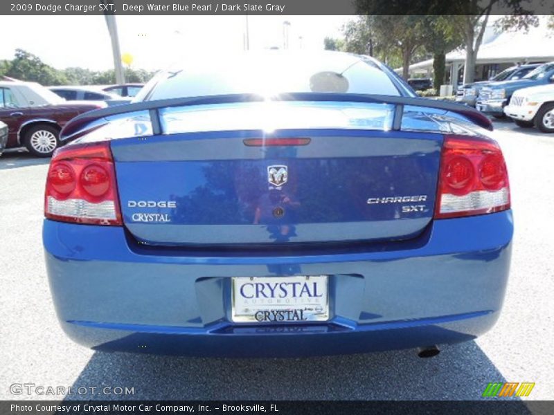 Deep Water Blue Pearl / Dark Slate Gray 2009 Dodge Charger SXT