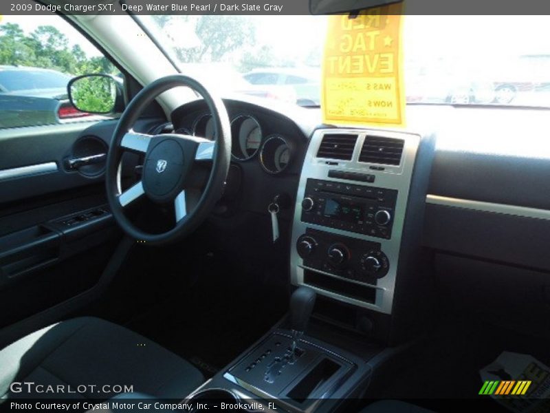 Deep Water Blue Pearl / Dark Slate Gray 2009 Dodge Charger SXT
