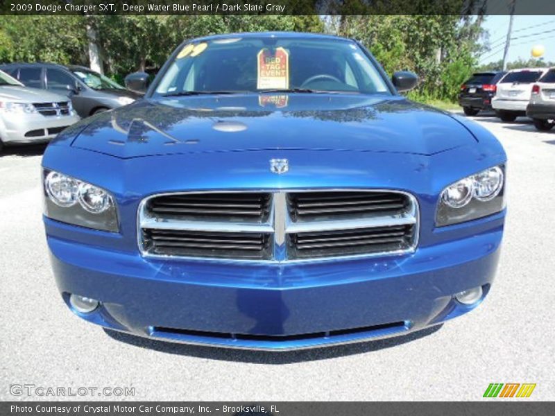 Deep Water Blue Pearl / Dark Slate Gray 2009 Dodge Charger SXT