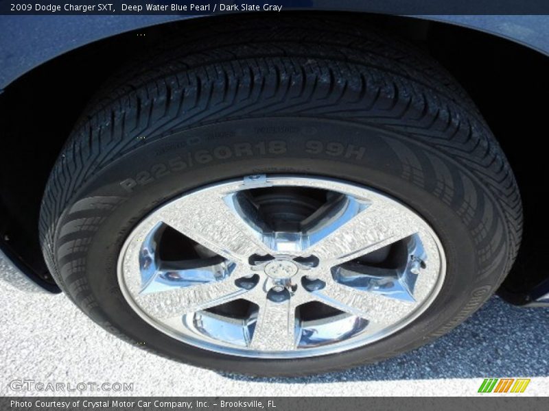 Deep Water Blue Pearl / Dark Slate Gray 2009 Dodge Charger SXT