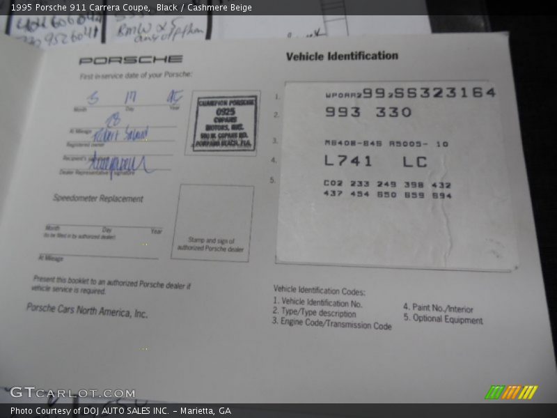 Books/Manuals of 1995 911 Carrera Coupe