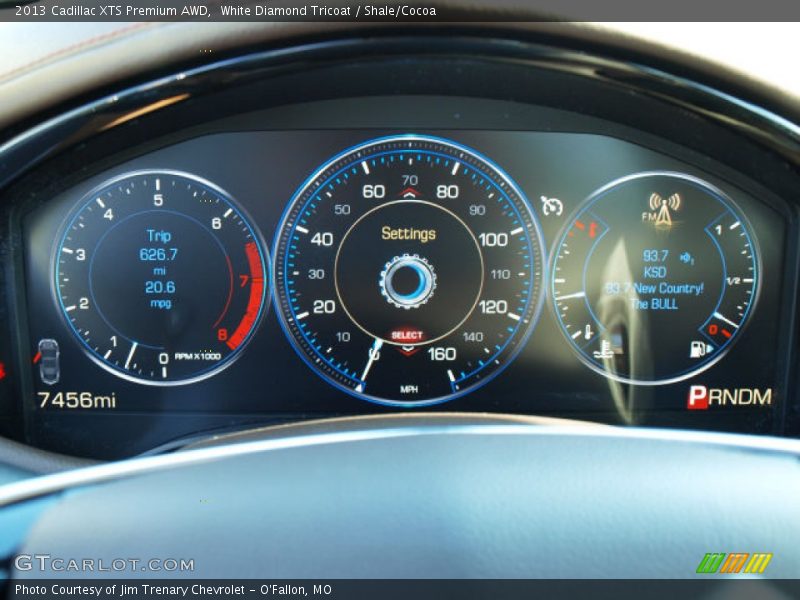 White Diamond Tricoat / Shale/Cocoa 2013 Cadillac XTS Premium AWD