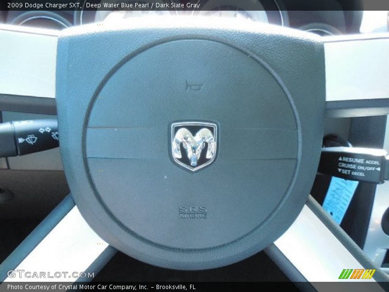 Deep Water Blue Pearl / Dark Slate Gray 2009 Dodge Charger SXT