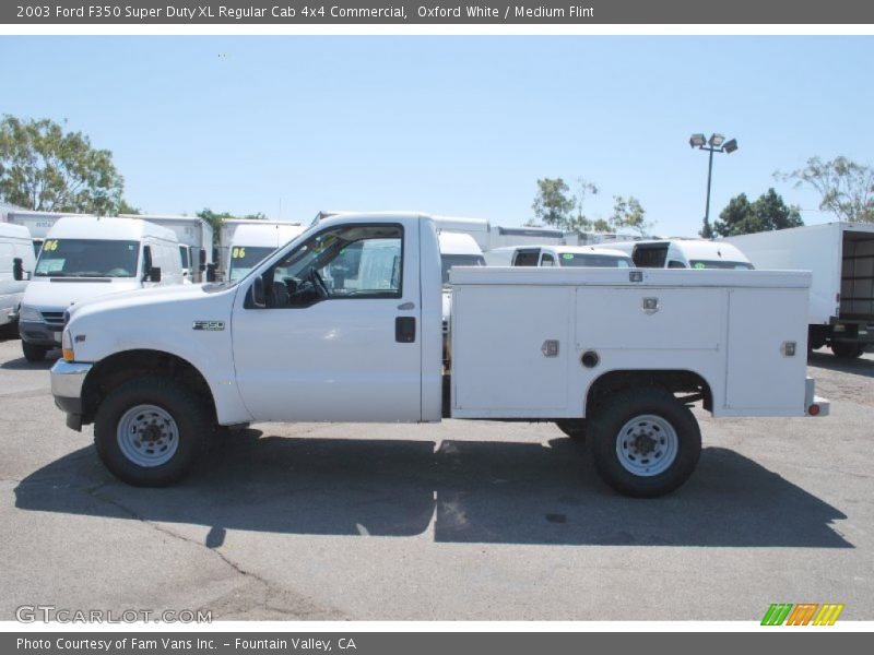 Oxford White / Medium Flint 2003 Ford F350 Super Duty XL Regular Cab 4x4 Commercial