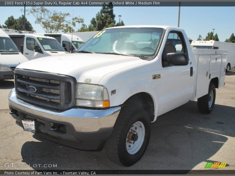 Oxford White / Medium Flint 2003 Ford F350 Super Duty XL Regular Cab 4x4 Commercial