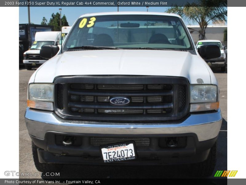 Oxford White / Medium Flint 2003 Ford F350 Super Duty XL Regular Cab 4x4 Commercial
