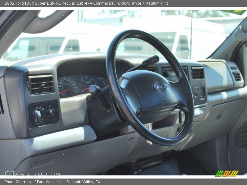 Oxford White / Medium Flint 2003 Ford F350 Super Duty XL Regular Cab 4x4 Commercial