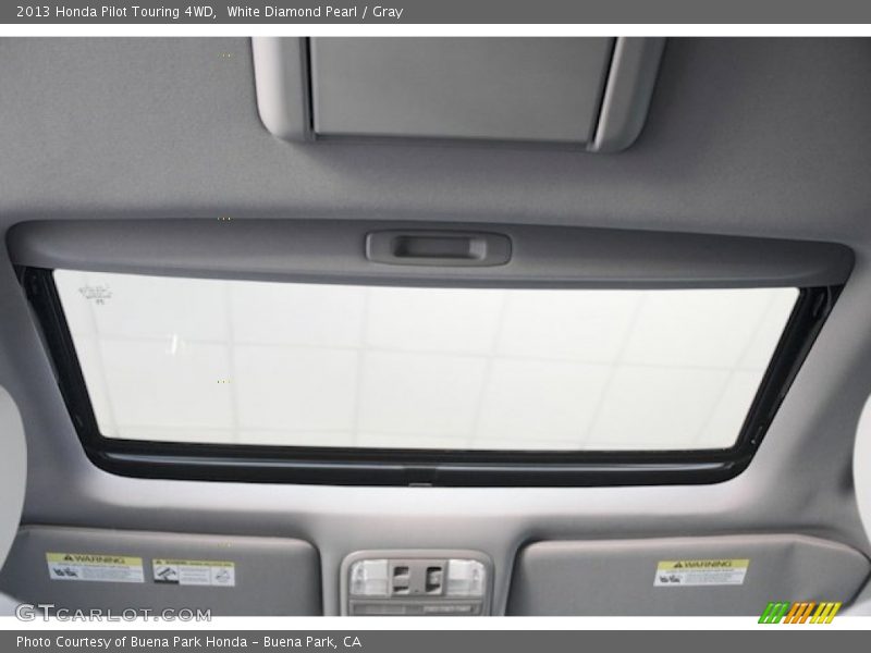 White Diamond Pearl / Gray 2013 Honda Pilot Touring 4WD