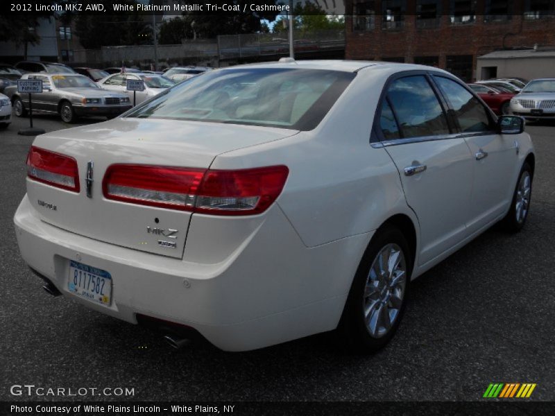 White Platinum Metallic Tri-Coat / Cashmere 2012 Lincoln MKZ AWD