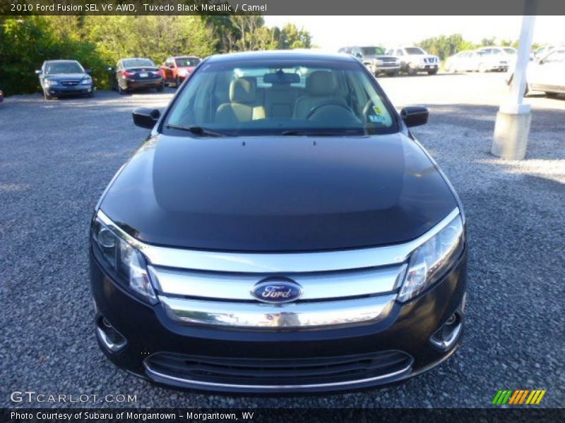 Tuxedo Black Metallic / Camel 2010 Ford Fusion SEL V6 AWD