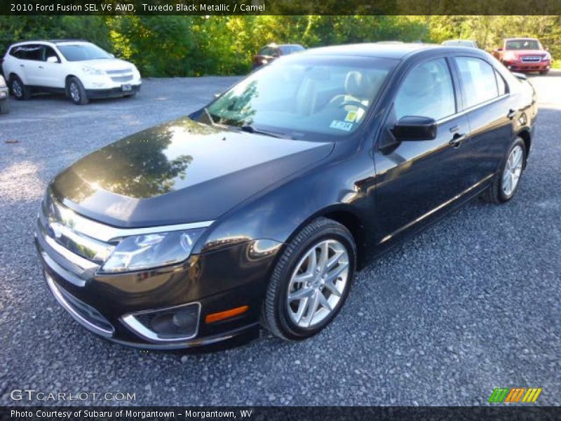 Tuxedo Black Metallic / Camel 2010 Ford Fusion SEL V6 AWD