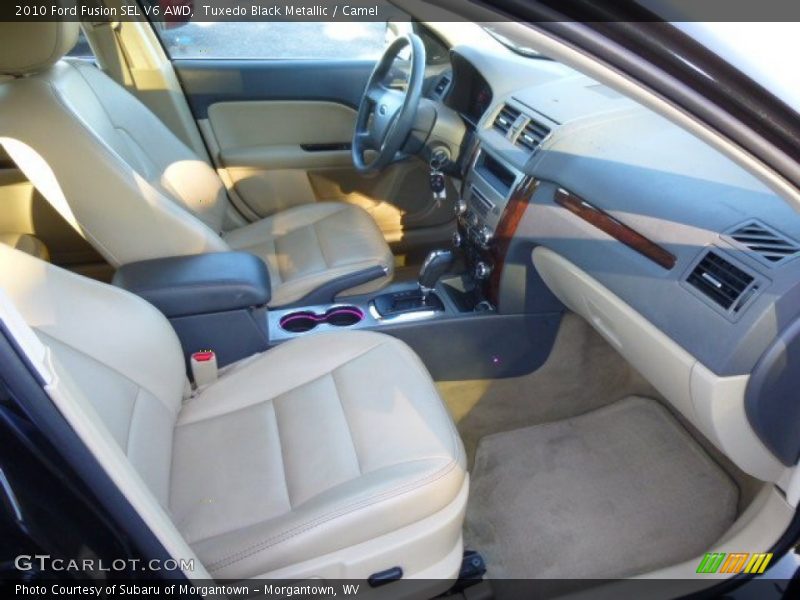 Tuxedo Black Metallic / Camel 2010 Ford Fusion SEL V6 AWD