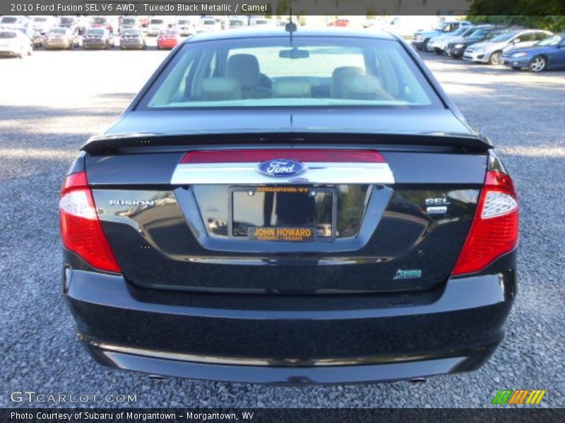 Tuxedo Black Metallic / Camel 2010 Ford Fusion SEL V6 AWD