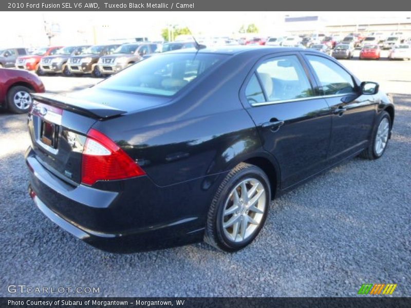 Tuxedo Black Metallic / Camel 2010 Ford Fusion SEL V6 AWD