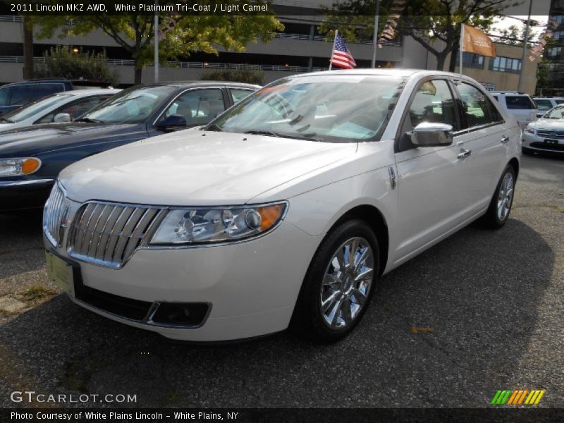 White Platinum Tri-Coat / Light Camel 2011 Lincoln MKZ AWD