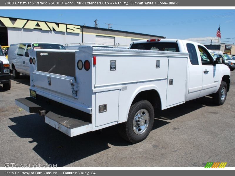 Summit White / Ebony Black 2008 Chevrolet Silverado 2500HD Work Truck Extended Cab 4x4 Utility