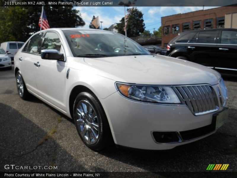 White Platinum Tri-Coat / Light Camel 2011 Lincoln MKZ AWD