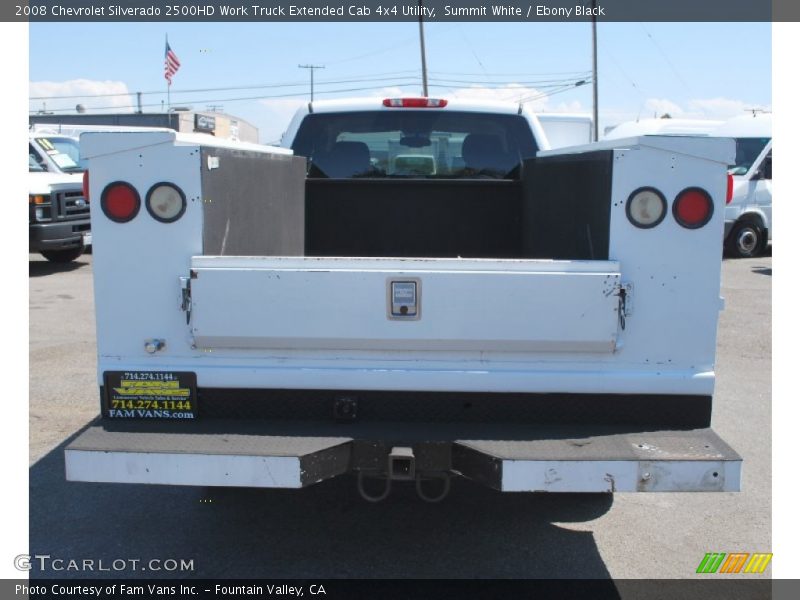 Summit White / Ebony Black 2008 Chevrolet Silverado 2500HD Work Truck Extended Cab 4x4 Utility
