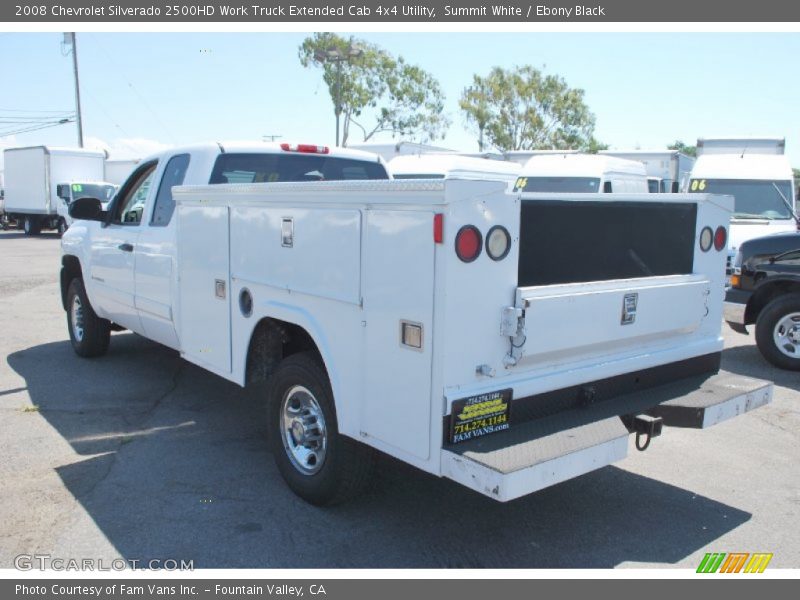 Summit White / Ebony Black 2008 Chevrolet Silverado 2500HD Work Truck Extended Cab 4x4 Utility