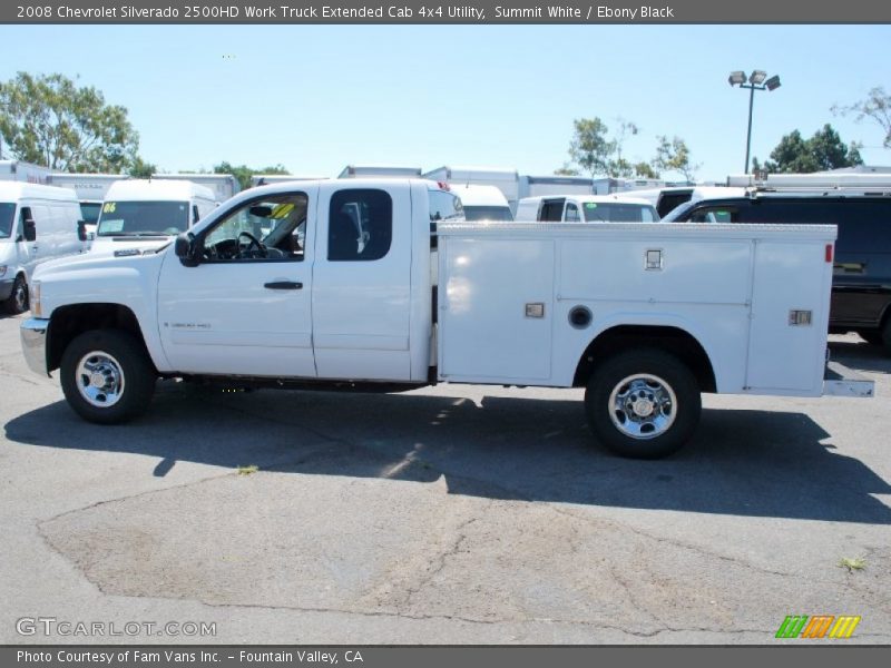 Summit White / Ebony Black 2008 Chevrolet Silverado 2500HD Work Truck Extended Cab 4x4 Utility