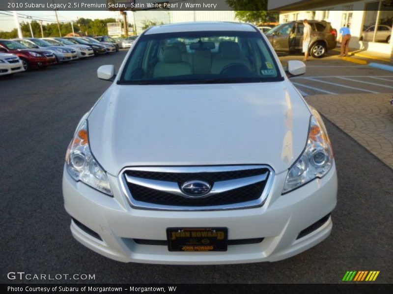 Satin White Pearl / Warm Ivory 2010 Subaru Legacy 2.5i Premium Sedan