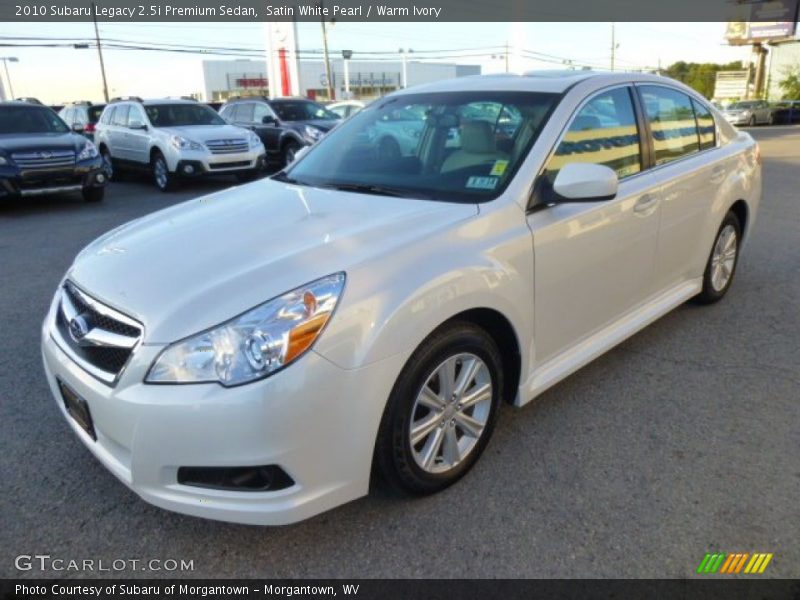 Satin White Pearl / Warm Ivory 2010 Subaru Legacy 2.5i Premium Sedan