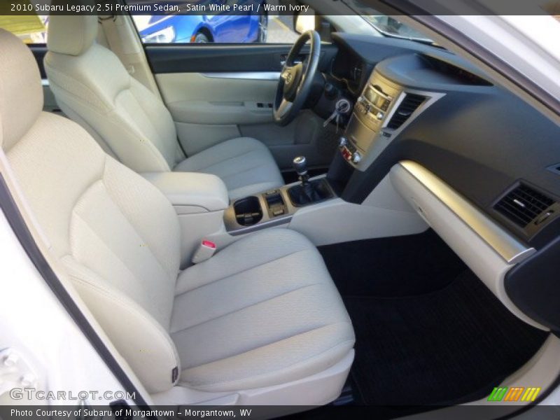Satin White Pearl / Warm Ivory 2010 Subaru Legacy 2.5i Premium Sedan