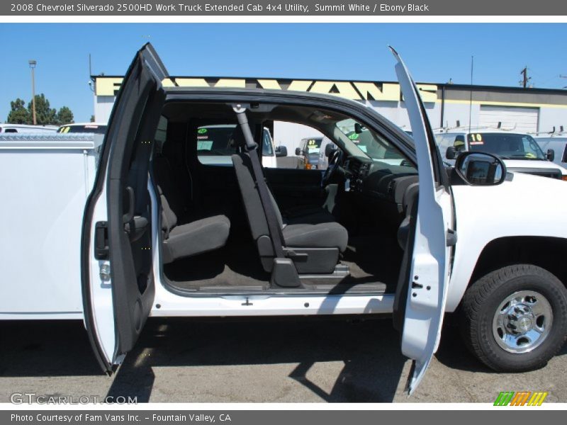 Summit White / Ebony Black 2008 Chevrolet Silverado 2500HD Work Truck Extended Cab 4x4 Utility