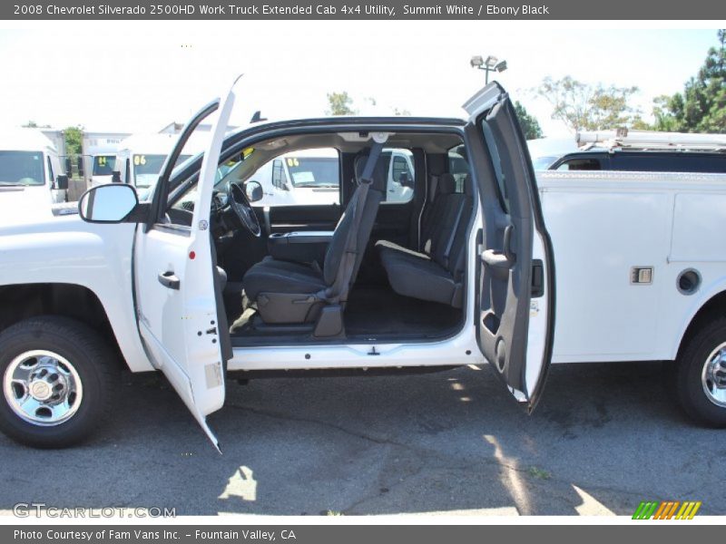 Summit White / Ebony Black 2008 Chevrolet Silverado 2500HD Work Truck Extended Cab 4x4 Utility