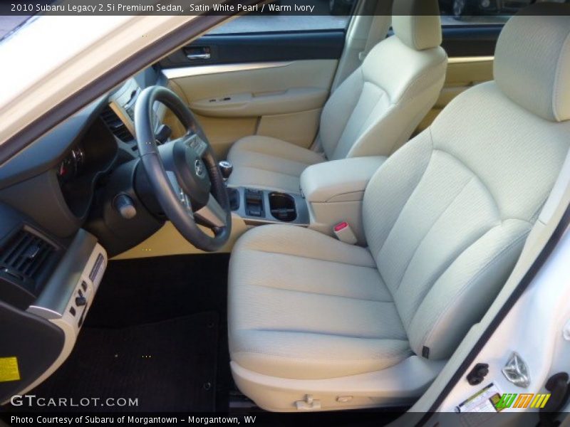 Satin White Pearl / Warm Ivory 2010 Subaru Legacy 2.5i Premium Sedan