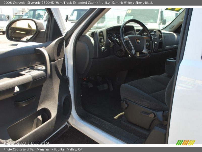 Summit White / Ebony Black 2008 Chevrolet Silverado 2500HD Work Truck Extended Cab 4x4 Utility