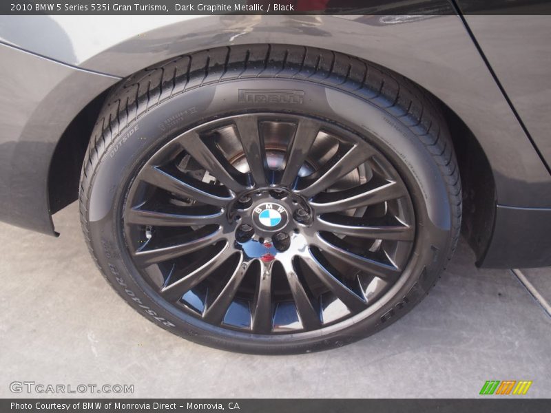 Dark Graphite Metallic / Black 2010 BMW 5 Series 535i Gran Turismo