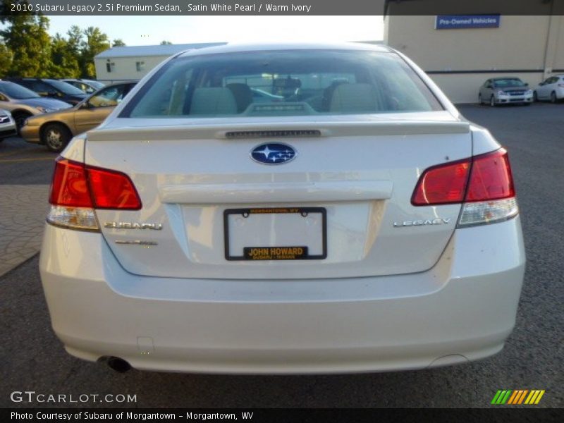 Satin White Pearl / Warm Ivory 2010 Subaru Legacy 2.5i Premium Sedan