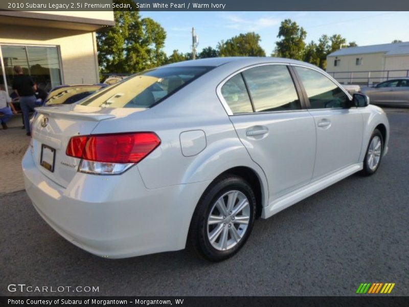 Satin White Pearl / Warm Ivory 2010 Subaru Legacy 2.5i Premium Sedan