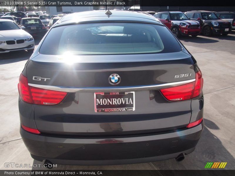 Dark Graphite Metallic / Black 2010 BMW 5 Series 535i Gran Turismo