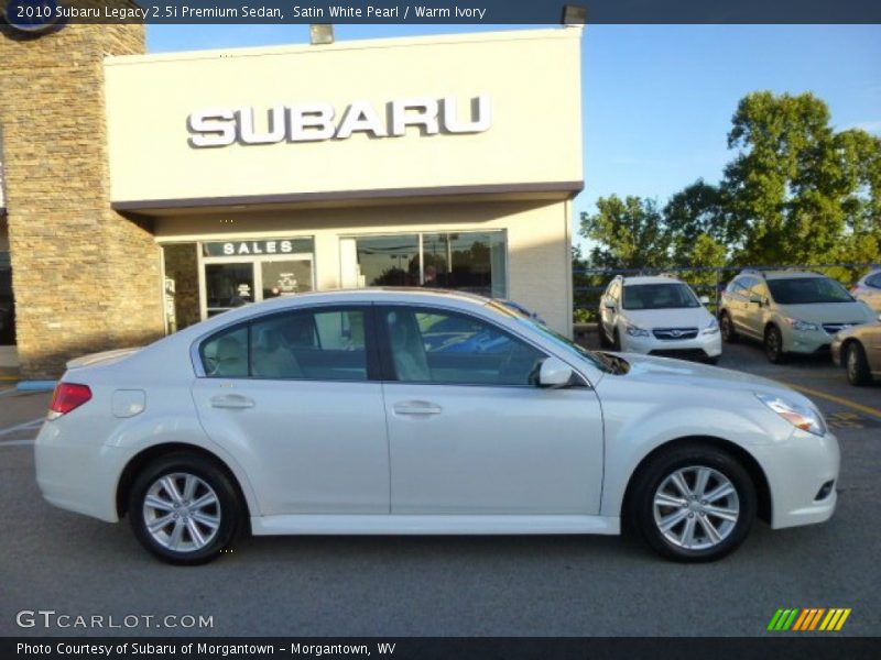 Satin White Pearl / Warm Ivory 2010 Subaru Legacy 2.5i Premium Sedan